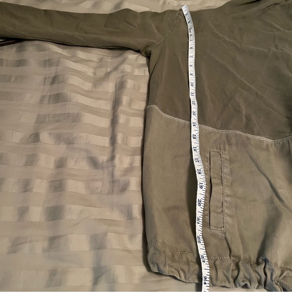 Anthropologie Postmark X-Small Green Open Front Anorak Hooded Jacket - Picture 10 of 15